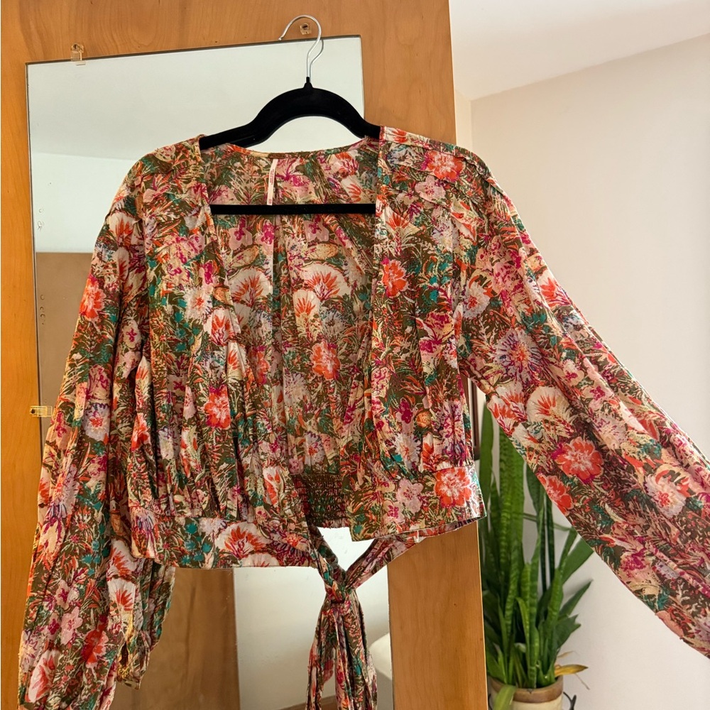 Free People Multicolor Floral Blouse